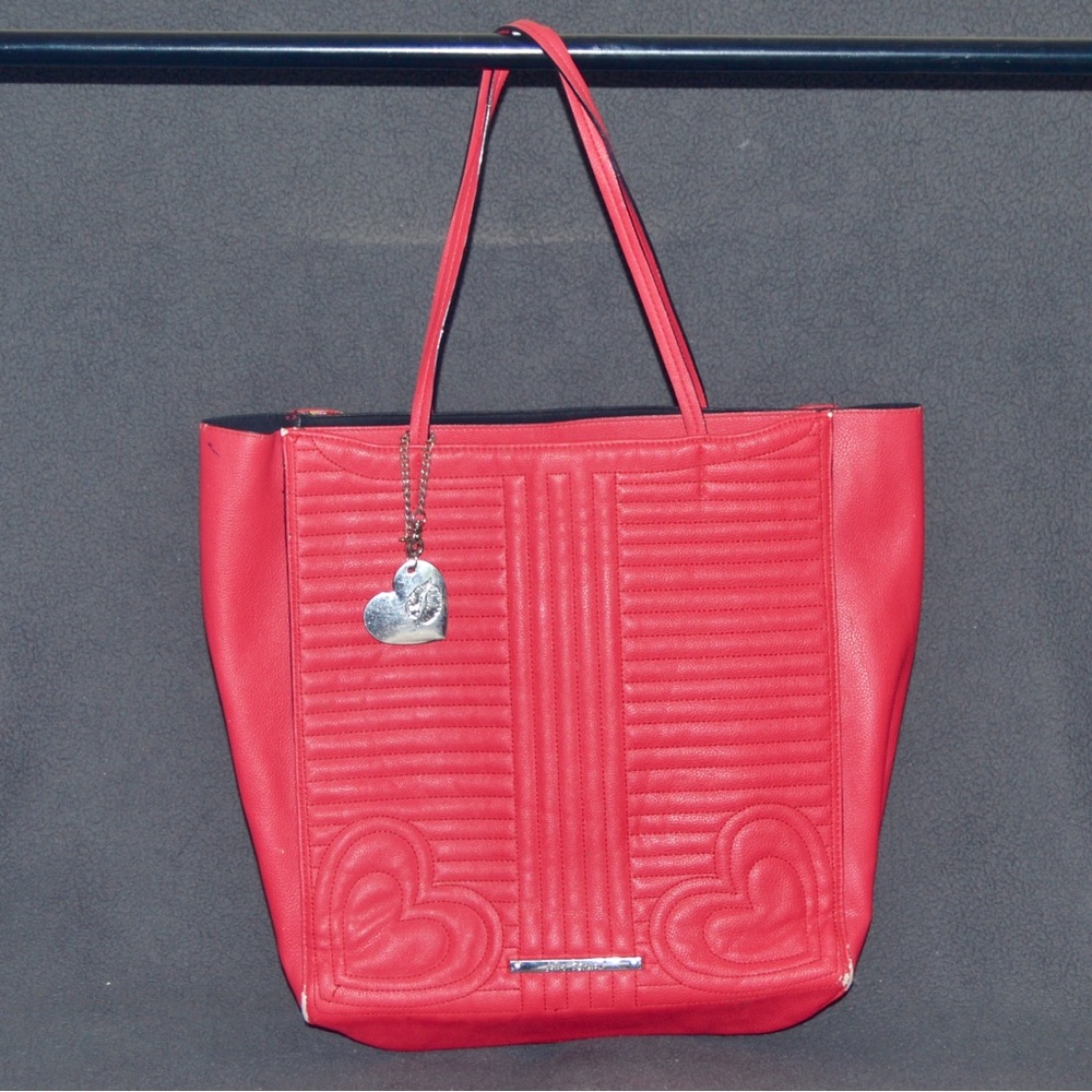 Red Betsy Johnson large tote